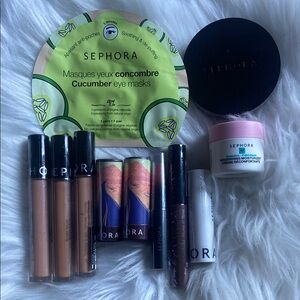 Sephora Makeup & Skincare Bundle; Lipstick Lipbalm Moisturizer Concealer & More